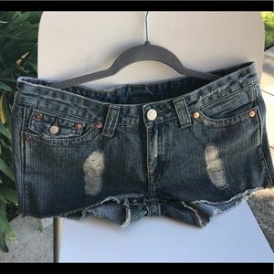True Religion Daisy distressed shorts