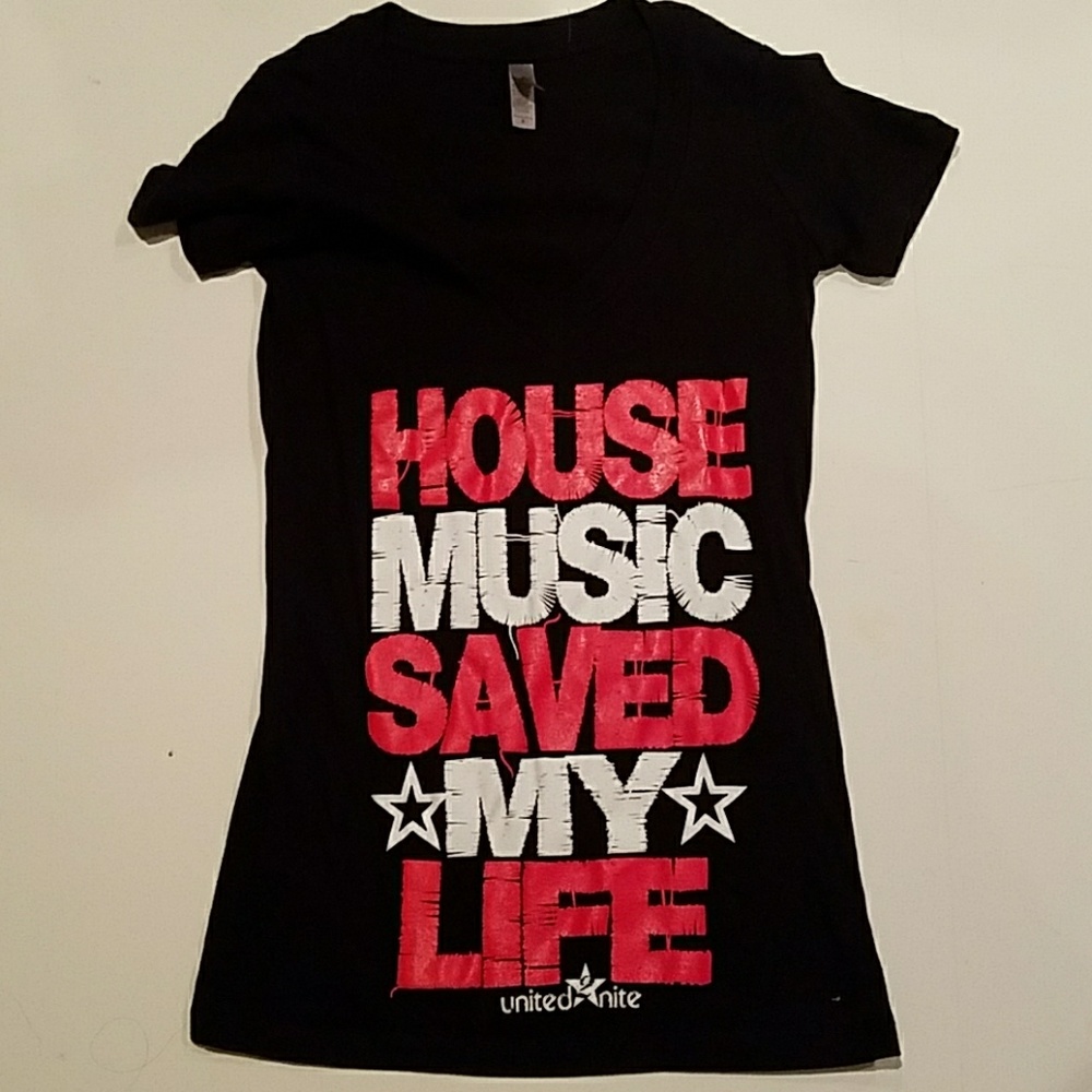 House Music Saved My Life V-neck T-shirt