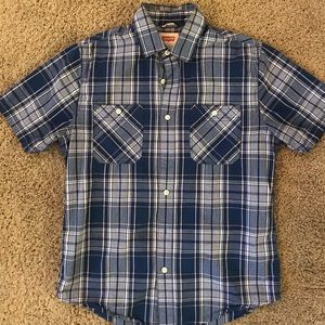 Levi’s Blue Pattern Short Sleeve Shirt Size Small