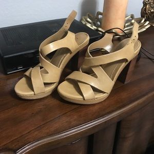 Ralph Lauren tan heels