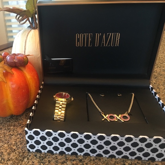 Cote D’ Azur watch, necklace and earring set - Picture 3 of 5