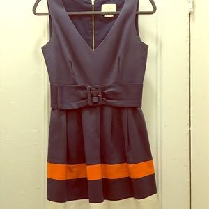 Navy, orange and white Kate Spade dress