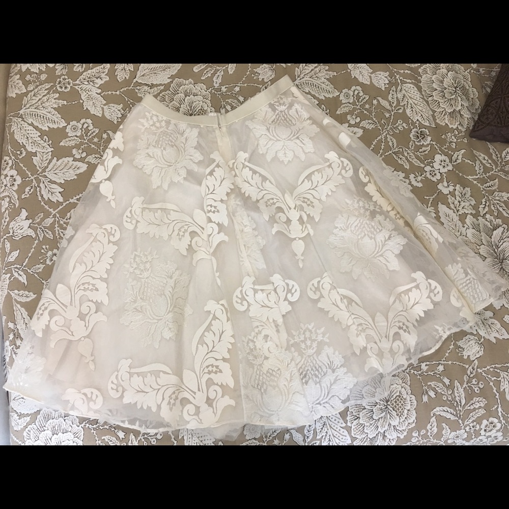 Whimsical cream & tulle skirt from Anthro.