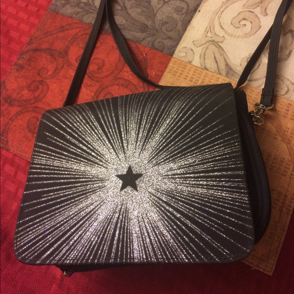 Black sparkly purse
