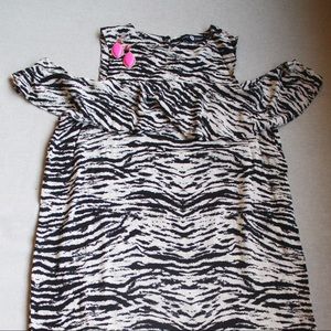 ASOS Daisy Street Zebra Off Shoulder Dress