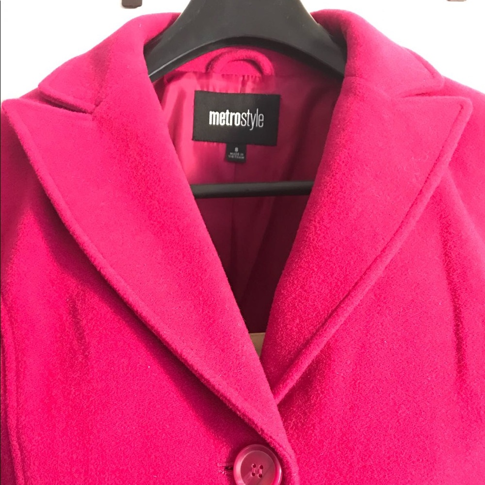 Hot Pink Wool Jacket