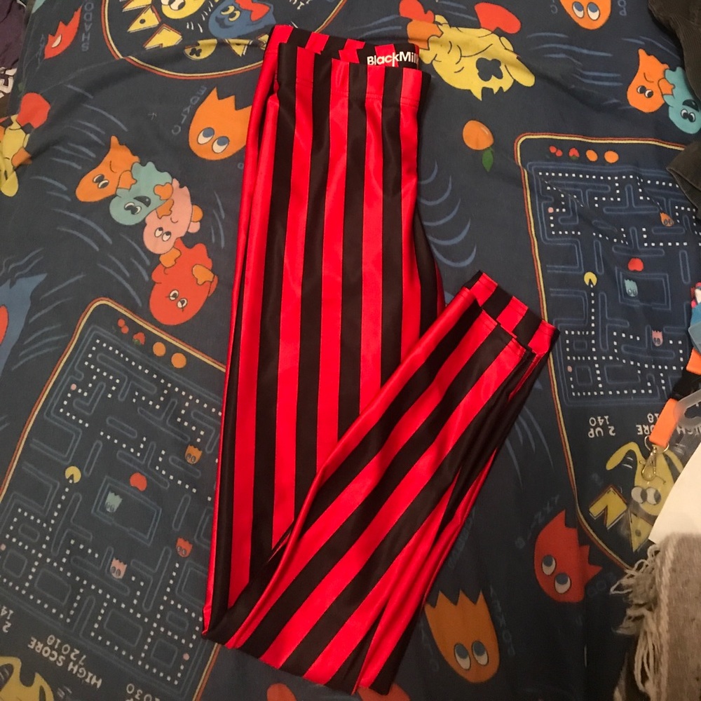 BlackMilk red and black leggings