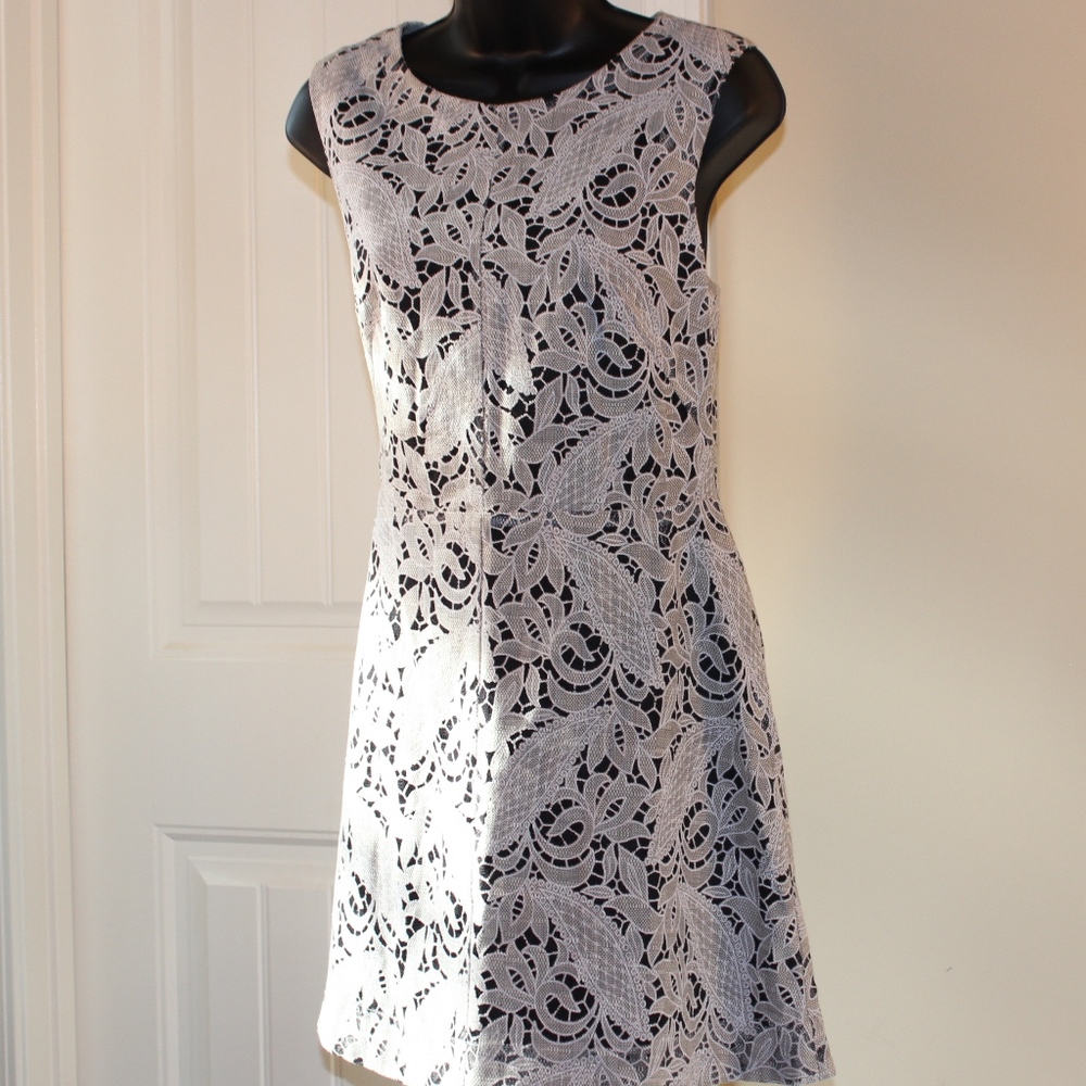 H&M Women's Lace Dress Size 10 With Exposed Zipper