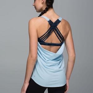Lululemon Wild Tank Heathered Caspian Blue