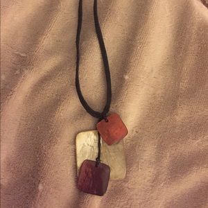 Gold and copper painted necklace