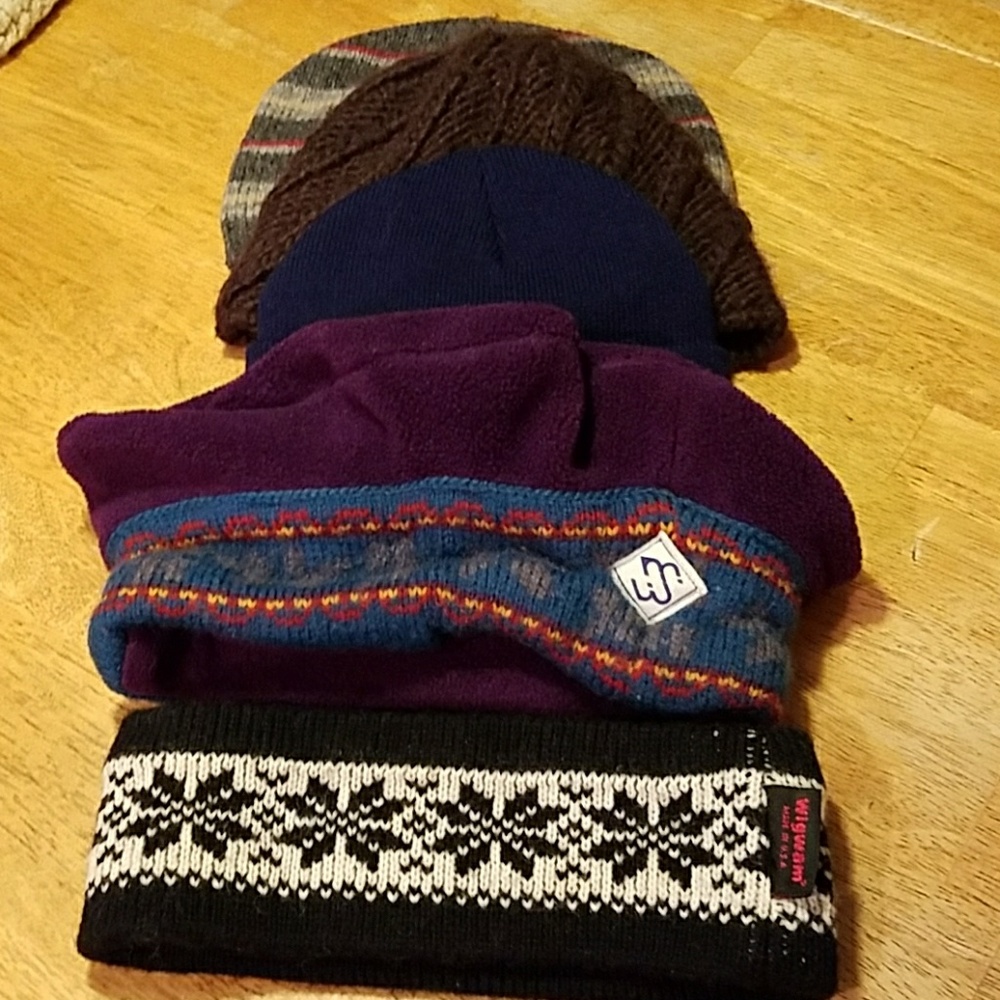 5 pieces of girls winter hats