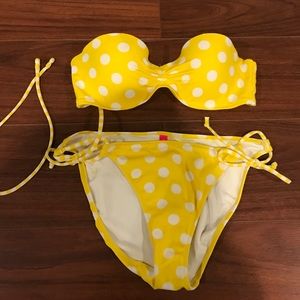 VS yellow polka dot bikini