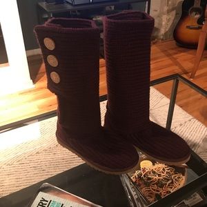 UGG Australia Classic Cardy Knit Boot Size 8