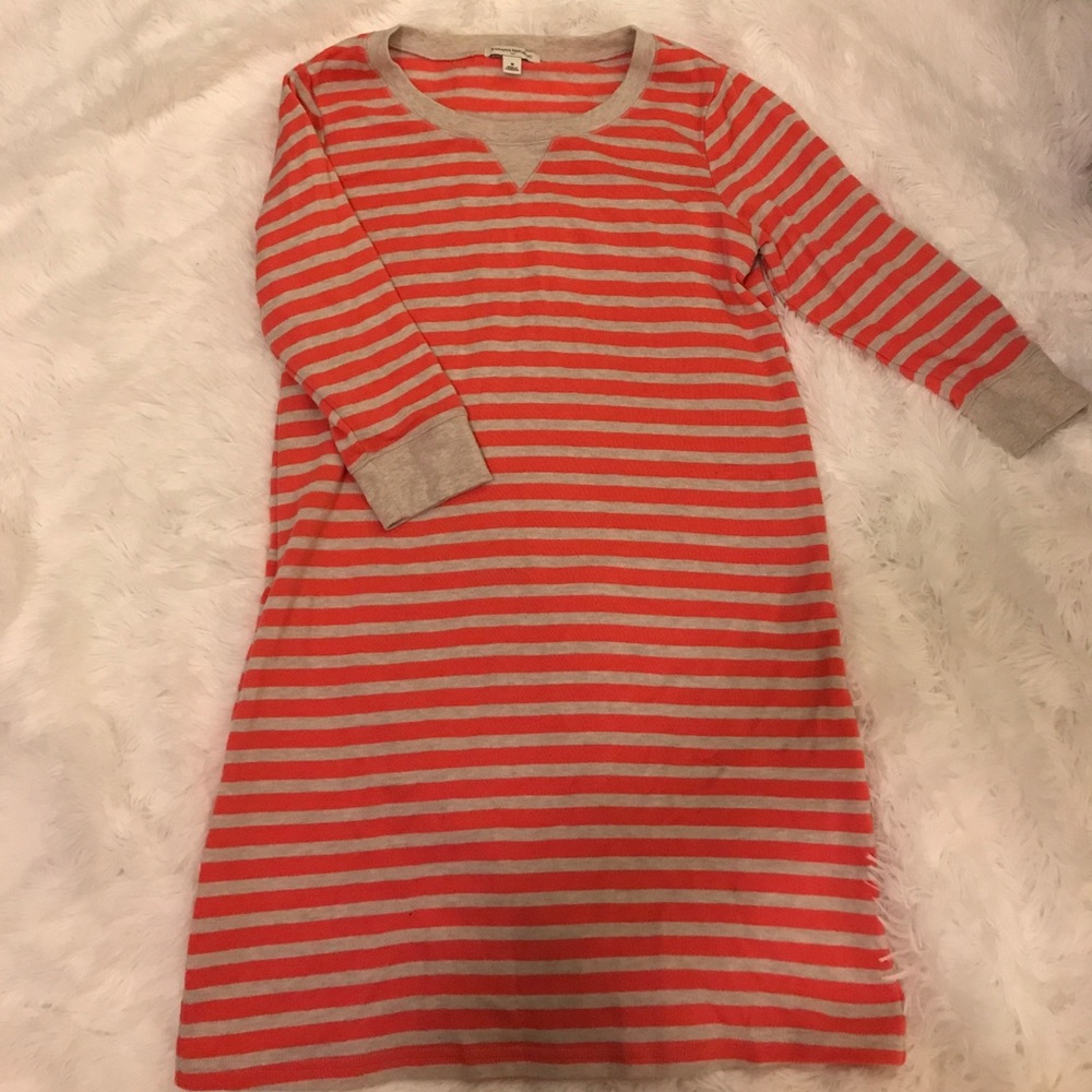 Striped sweatshirt dress