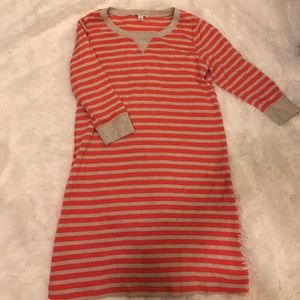 Striped sweatshirt dress
