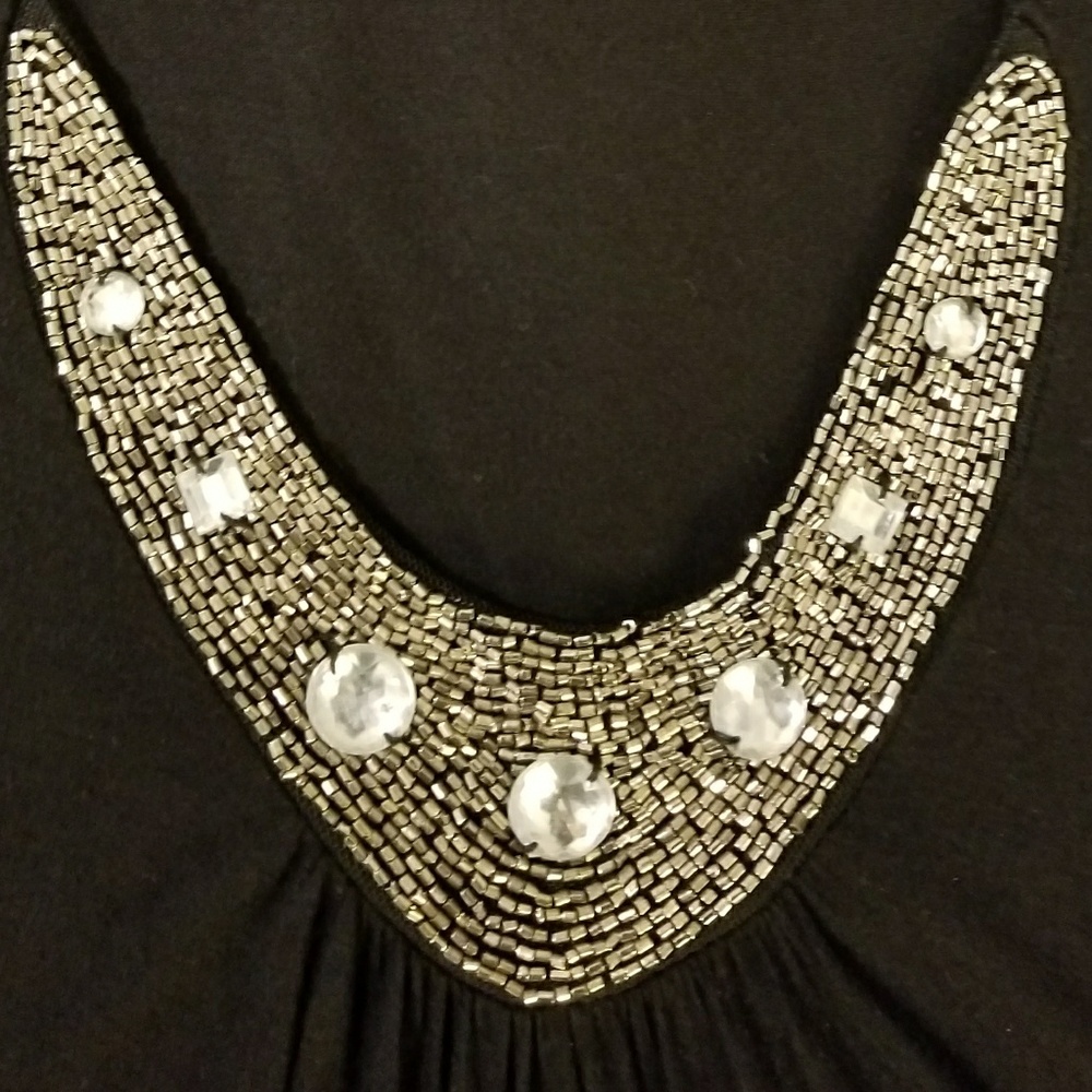 Casual flirty black blouse