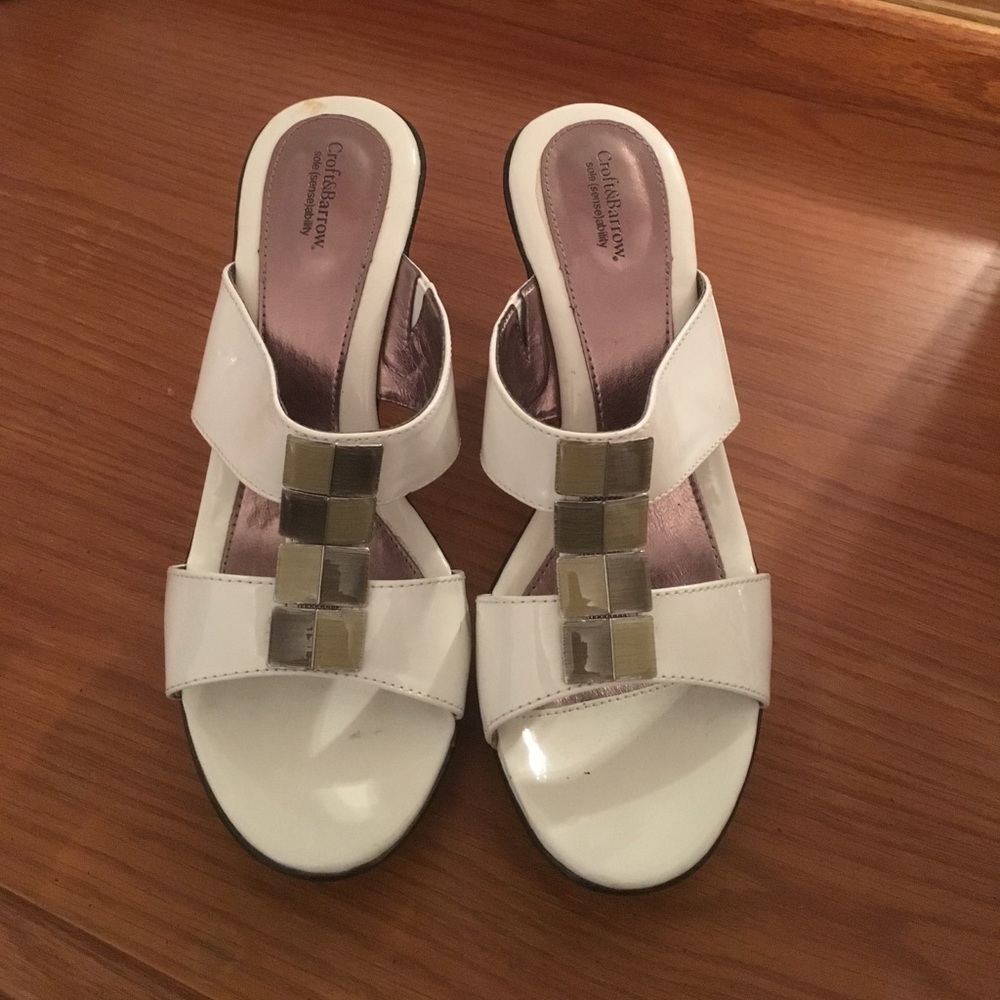 White fancy heels