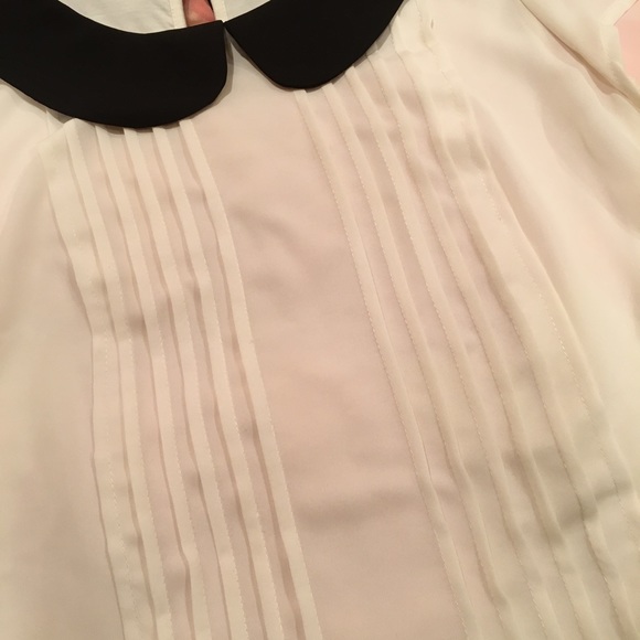 Elle neverland Peter Pan collar blouse S top - Picture 2 of 2