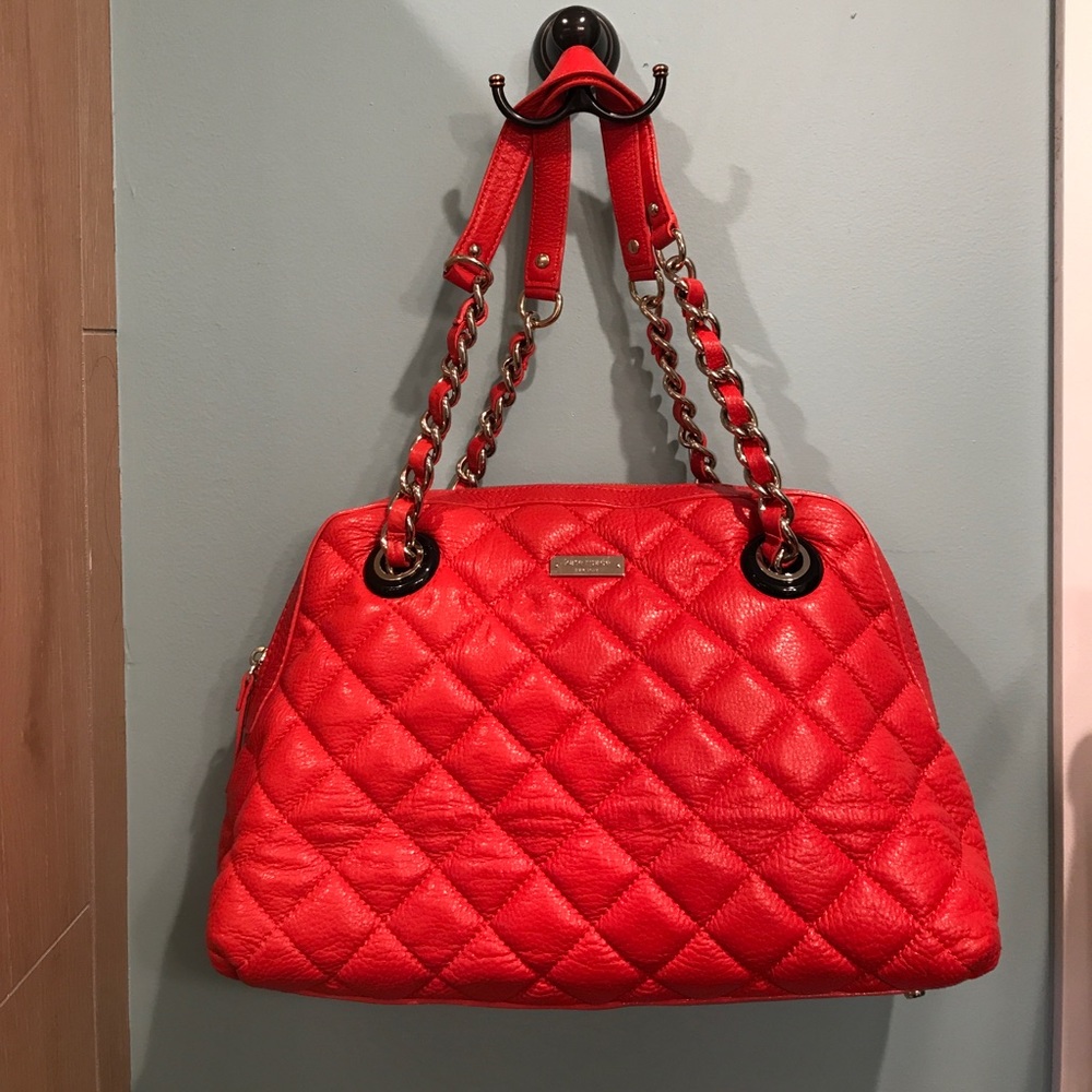 Tangerine 🍊quilted leather Kate spade ♠️ purse