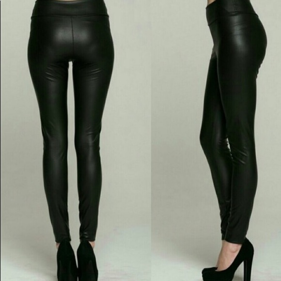 NWT LEATHER LEGGINGS - Picture 2 of 2