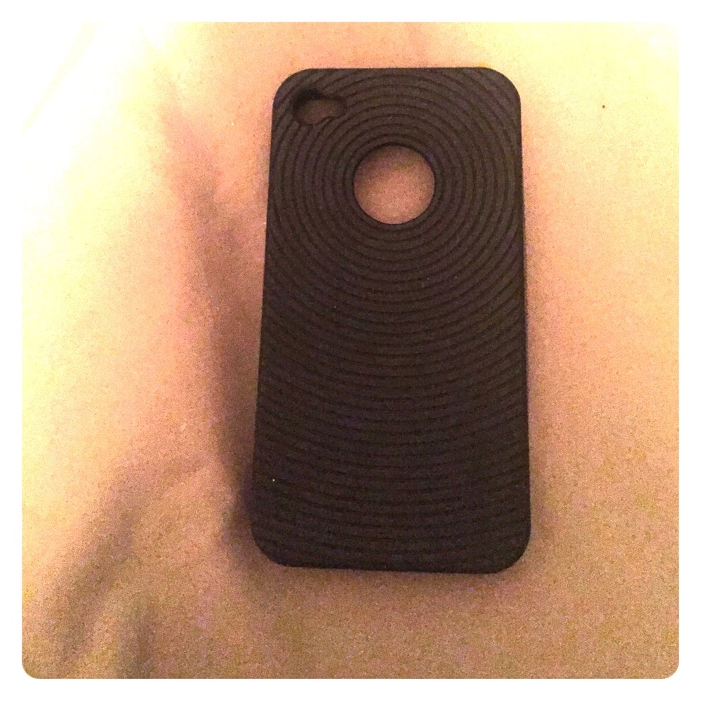 iPhone 4-4s black rubber case