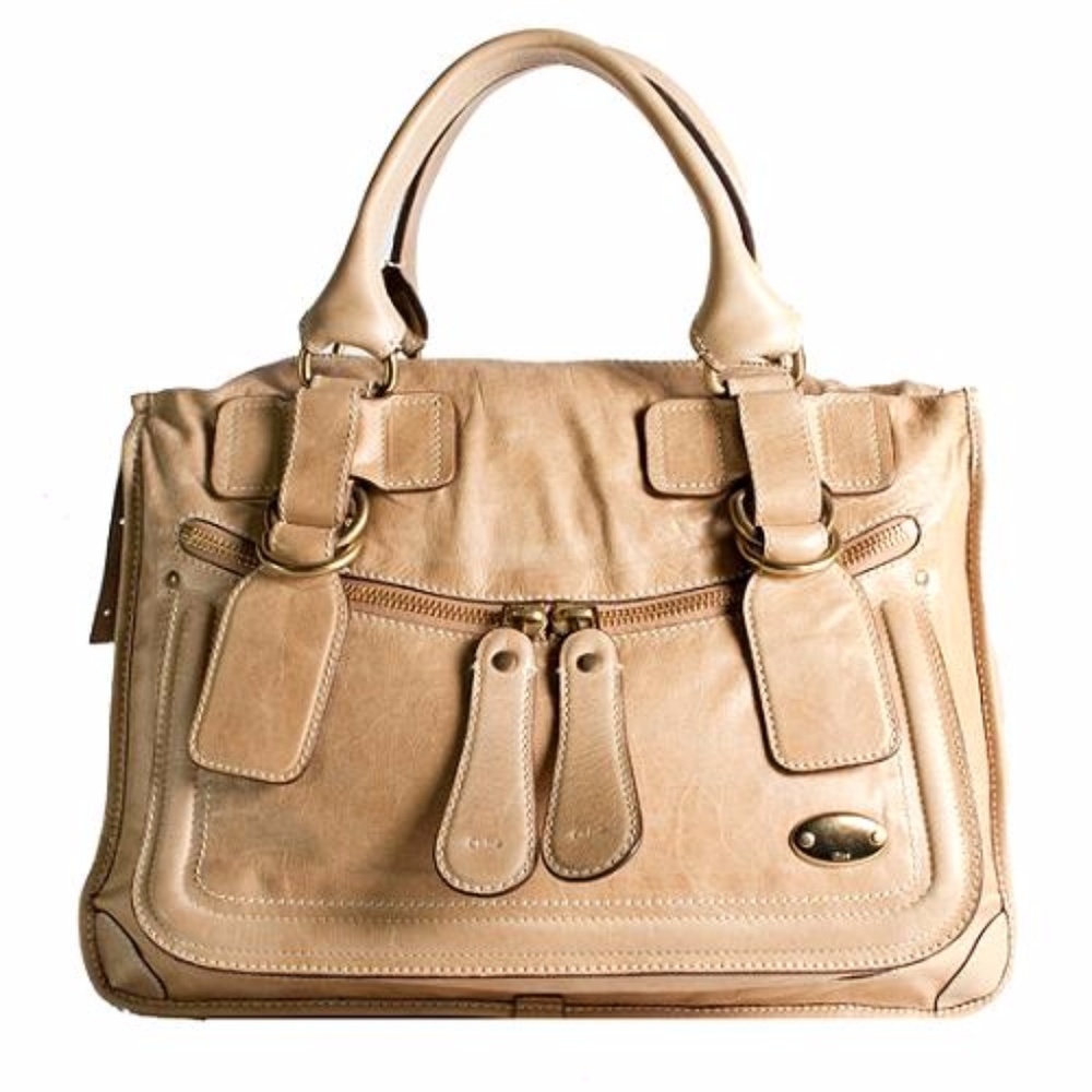 CHLOE 'Bay' Leather Satchel Handbag