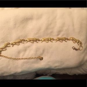 Gold chain Jaguar belt 38" length-adjustable