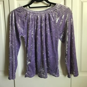Purple Velvet Long sleeve top