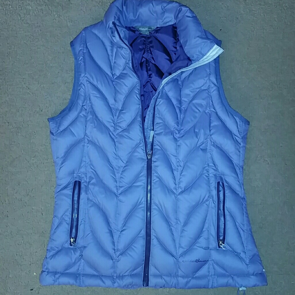 Eddie Bauer women's size S purple down puffer vest