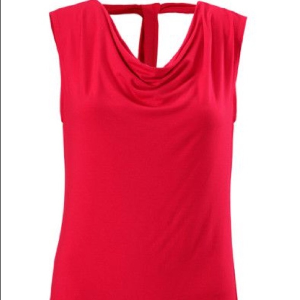 Cabi sleeveless tieback tee