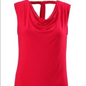 Cabi sleeveless tieback tee