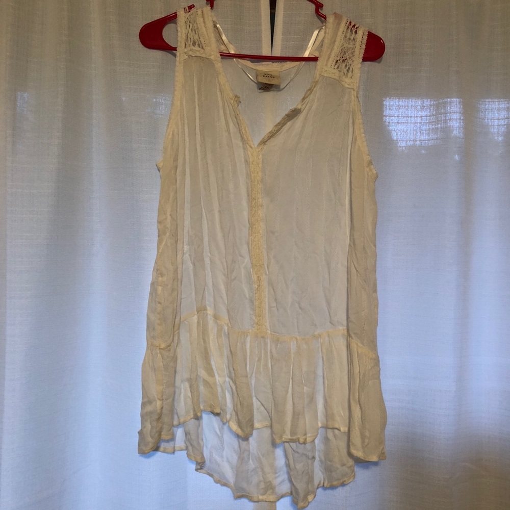 High Low Sheer Tank Top Blouse