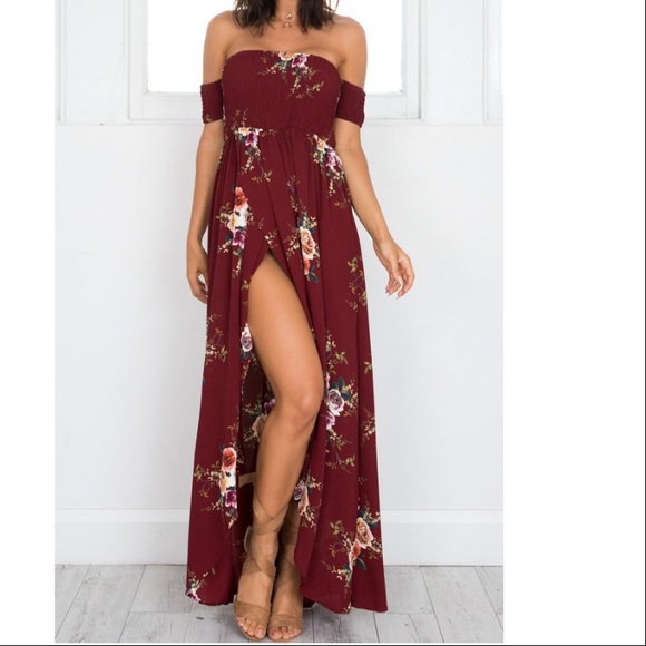 Vacation Ready white floral off shoulder dress - Picture 6 of 7