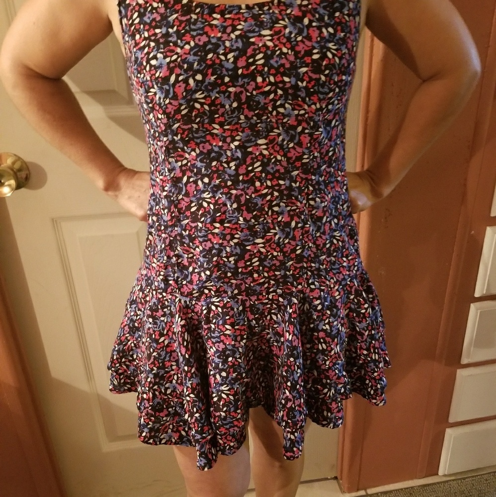 SOLD Free People floral ruffle mini dress