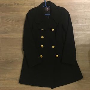 XXI black peacoat