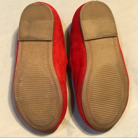 Gymboree Red ballet flats with pink glitter heart - Picture 5 of 6