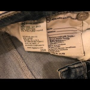 AG Distressed Skinny Ankle Jeans