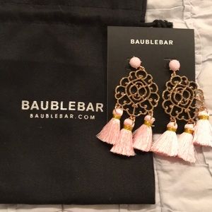 NWT Baublebar blush/gold hanging earrings
