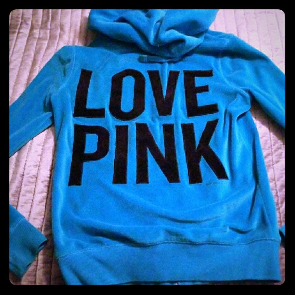 Victoria secret pink velour zip up
