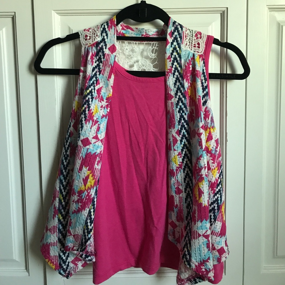 Tank top and vest set