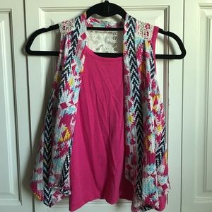 Tank top and vest set