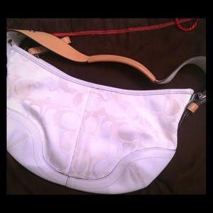 Coach bag -small white - good condition