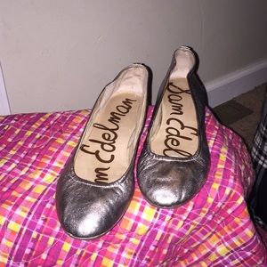 Silver Sam Edelman ballet flats size 7