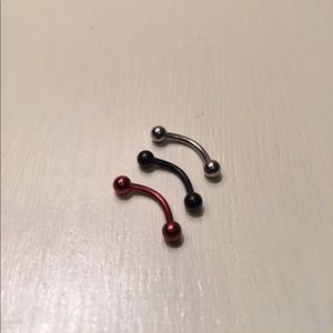 Set of 3 eyebrow rings