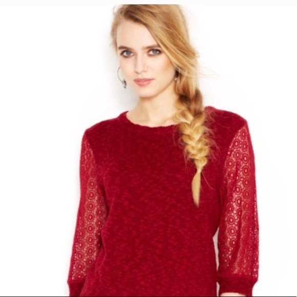 ๐{Lucky Brand}๐ Sheer Tulip-Hem Knit Sweater - Picture 1 of 4