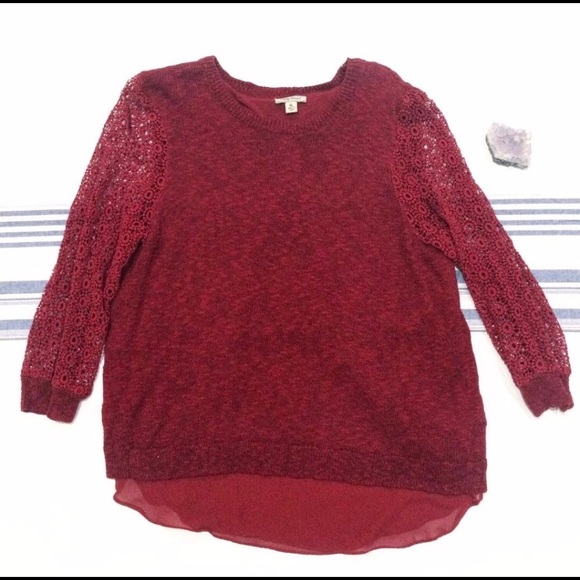 ๐{Lucky Brand}๐ Sheer Tulip-Hem Knit Sweater - Picture 2 of 4