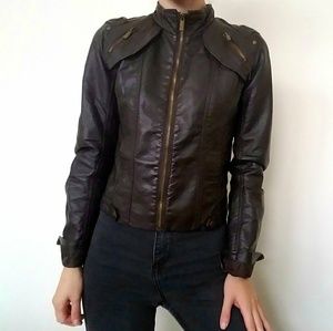 New Look Faux Leather/Pleather Motorcycle Jacket