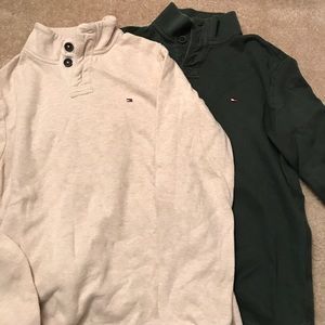 Two Tommy Hilfiger long sleeve shirts