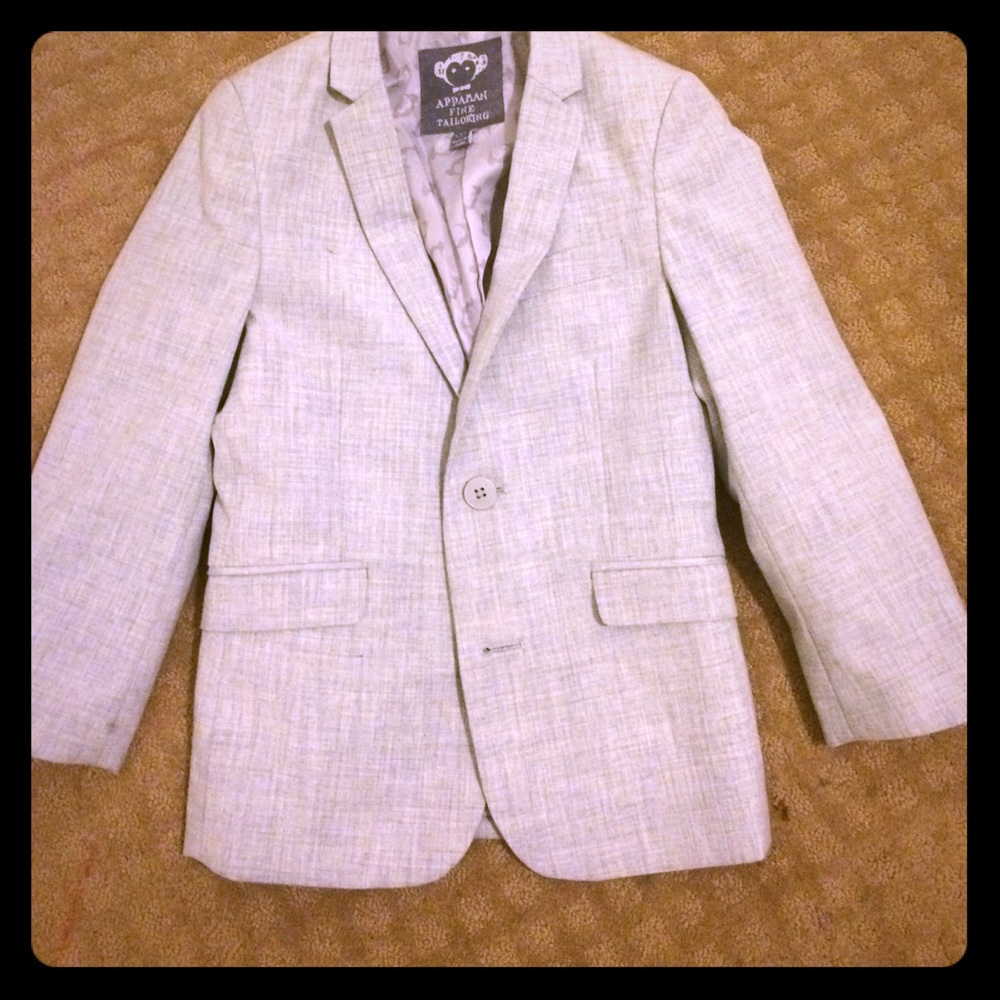 Appaman size 6 light gray mist jacket washable