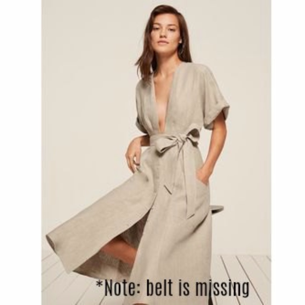 Women's Reformation Geneva Dress Size 4 Sand Tan